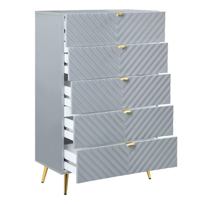 ACME Furniture - Gaines - Chest - Gray High Gloss Finish - BD01044A view 3