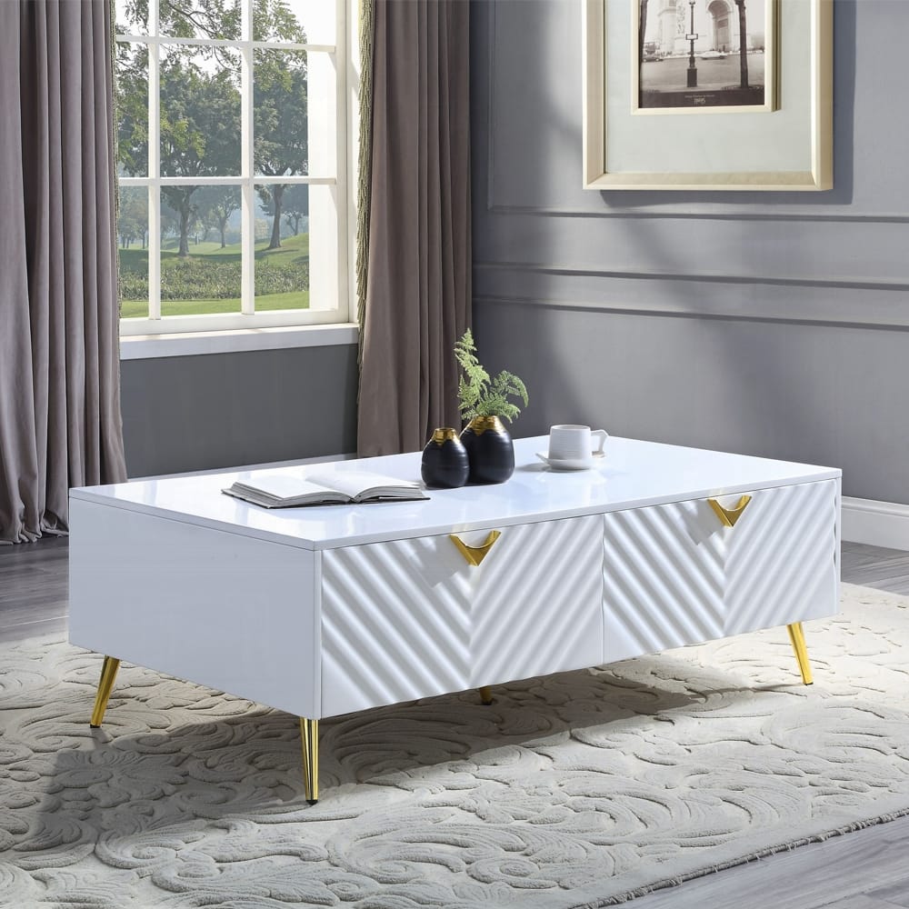 ACME Furniture - Gaines Coffee Table - White High Gloss - LV01139 view 5