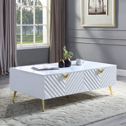 ACME Furniture - Gaines Coffee Table - White High Gloss - LV01139 view 5