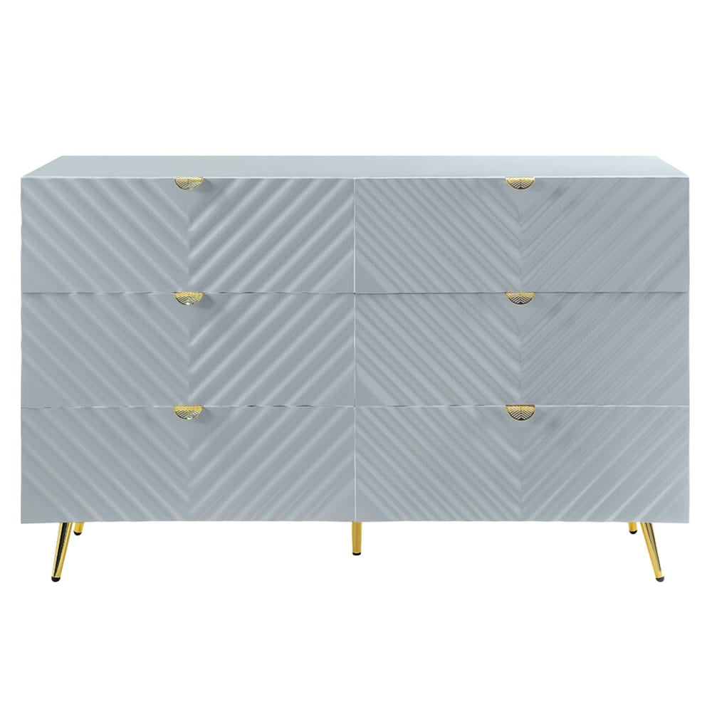 ACME Furniture - Gaines - Dresser - Gray High Gloss Finish - BD01043A view 2