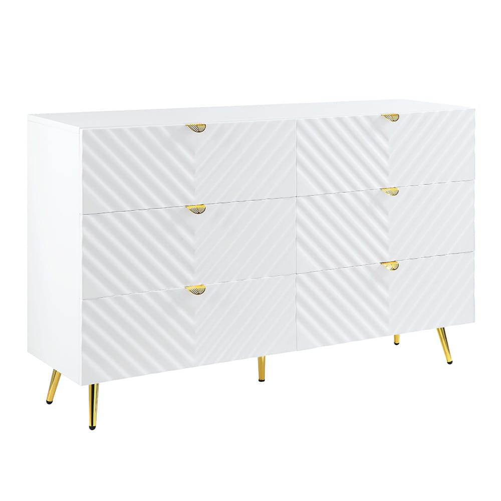 ACME Furniture - Gaines - Dresser - White High Gloss  - BD01037A view 1