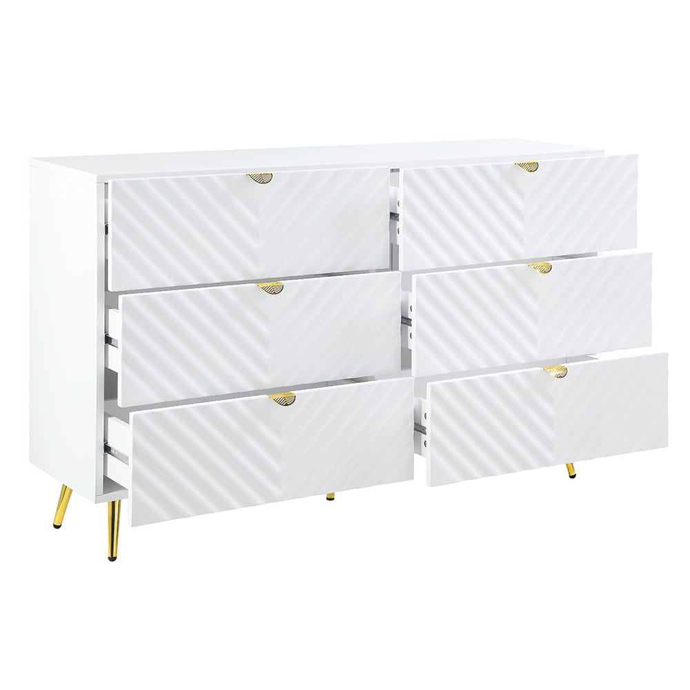 ACME Furniture - Gaines - Dresser - White High Gloss  - BD01037A view 3