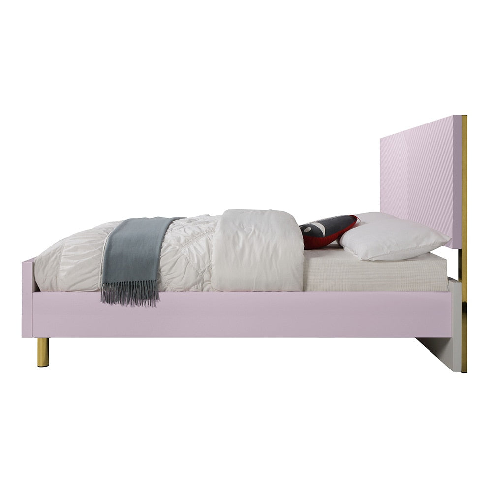 ACME Furniture - Gaines Full Bed - Pink High Gloss Finish - BD02660F view 3