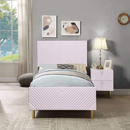ACME Furniture - Gaines Full Bed - Pink High Gloss Finish - BD02660F view 6