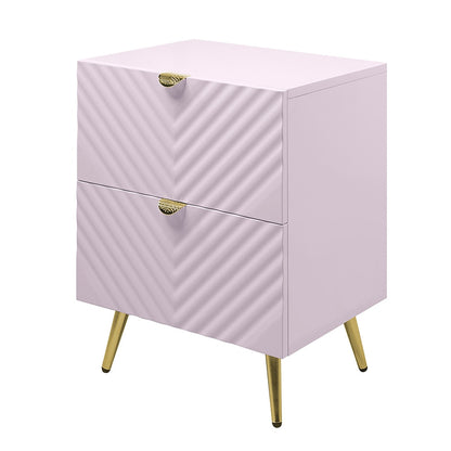ACME Furniture - Gaines Nightstand - Pink High Gloss Finish - BD02663 view 1