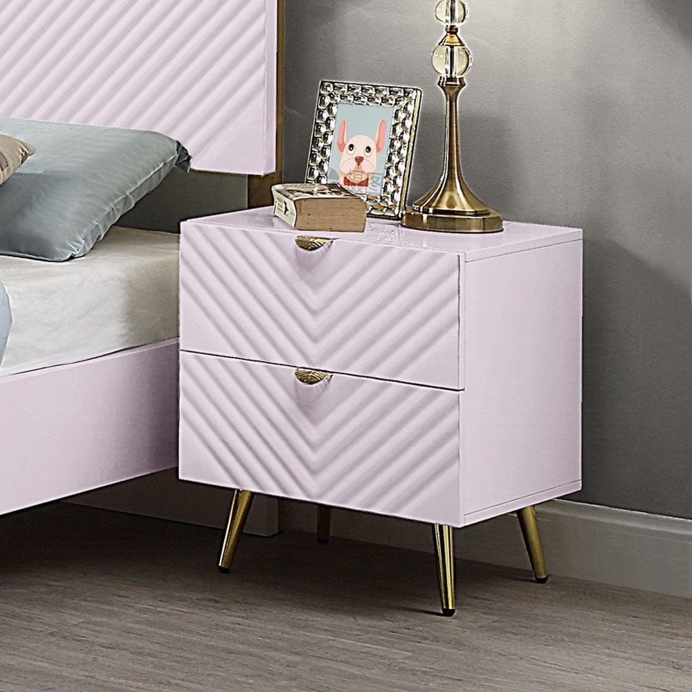 ACME Furniture - Gaines Nightstand - Pink High Gloss Finish - BD02663 view 11