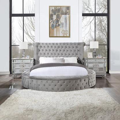 ACME Furniture - Gaiva Queen Bed w/Storage - Gray Velvet - BD00967Q veiw 8
