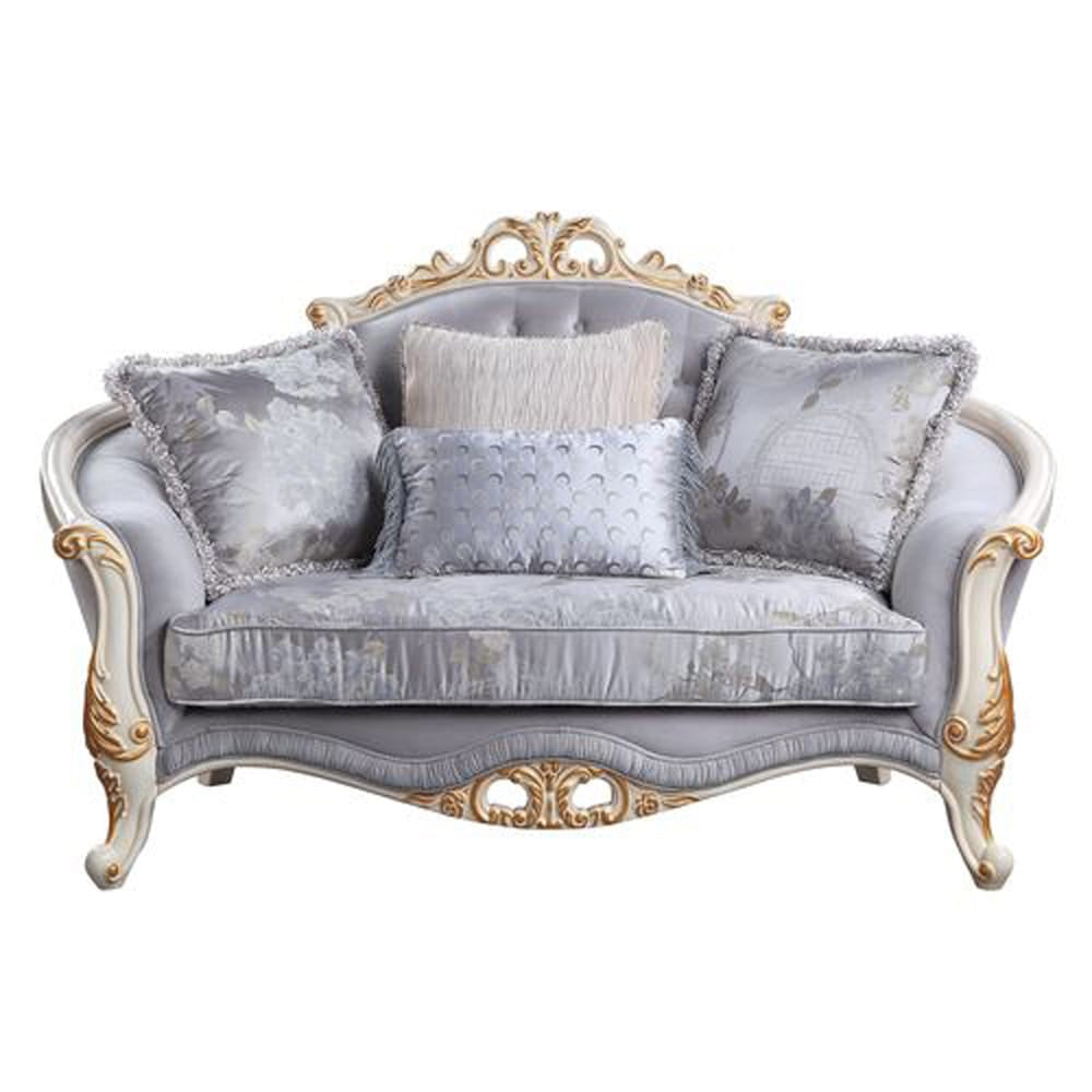 ACME Furniture - Galelvith - Loveseat w/4 Pillows - Gray Fabric - LV00255A view 2