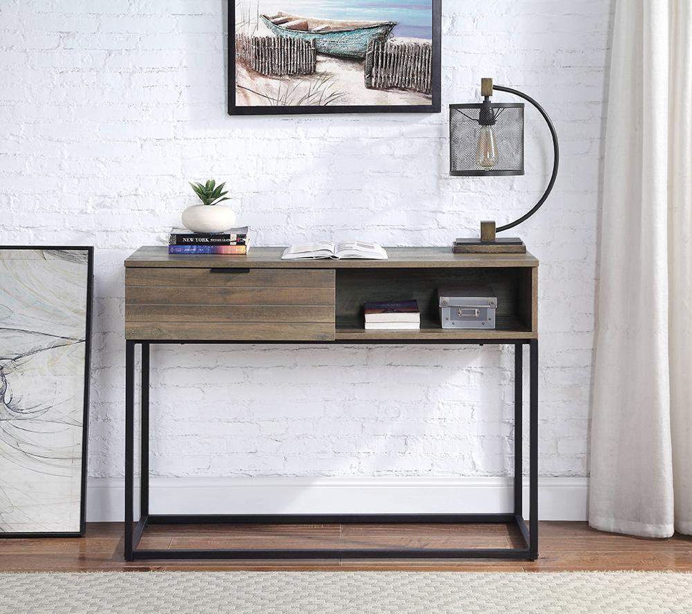 ACME Furniture - Galeno Writing Desk - Rustic Oak & Black Finish - OF00320 view 5