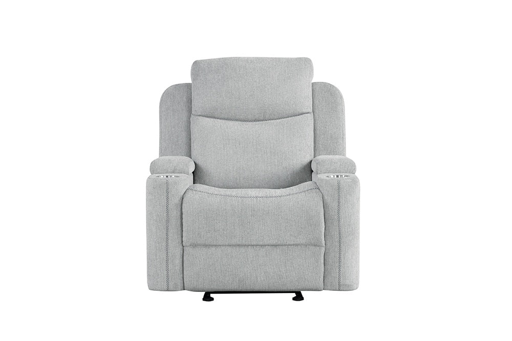 ACME Furniture - Galya Motion Glider Recliner - Light Gray Chenille - LV04682 view 2