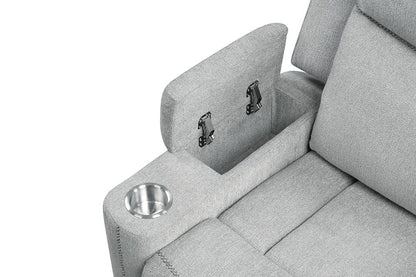 ACME Furniture - Galya Motion Glider Recliner - Light Gray Chenille - LV04682 view 5