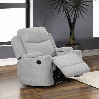 ACME Furniture - Galya Motion Glider Recliner - Light Gray Chenille - LV04682 view 6