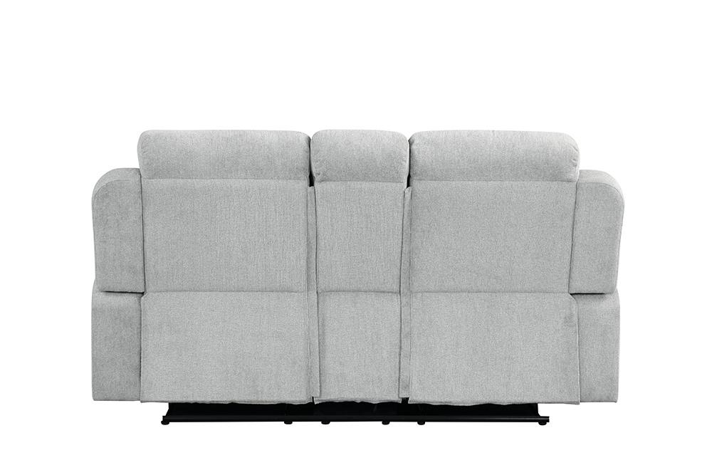 ACME Furniture - Galya Motion Loveseat w/Console - Light Gray Chenille - LV04681 view 4