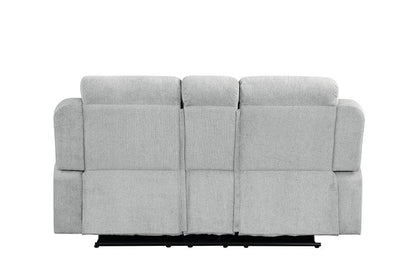 ACME Furniture - Galya Motion Loveseat w/Console - Light Gray Chenille - LV04681 view 4