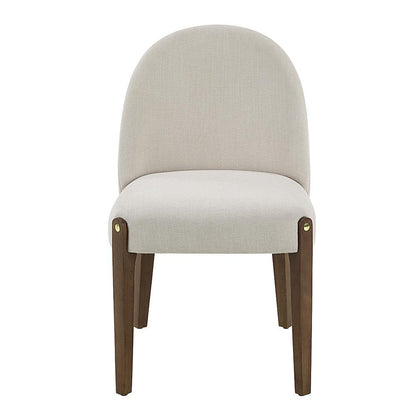 ACME Furniture - Gamarya Side Chair (Set of 2) - White Fabric & Oak Finish - DN02857 view 2