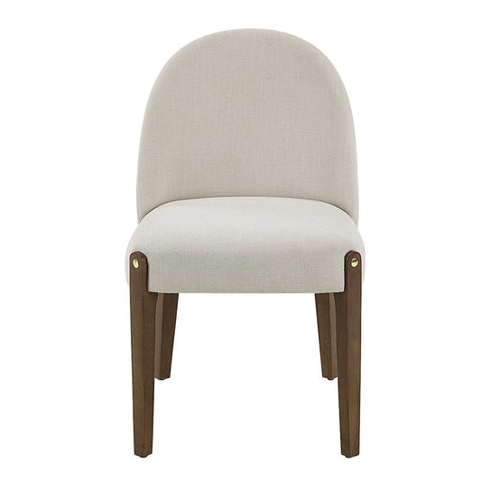 ACME Furniture - Gamarya Side Chair (Set of 2) - White Fabric & Oak Finish - DN02857 view 2