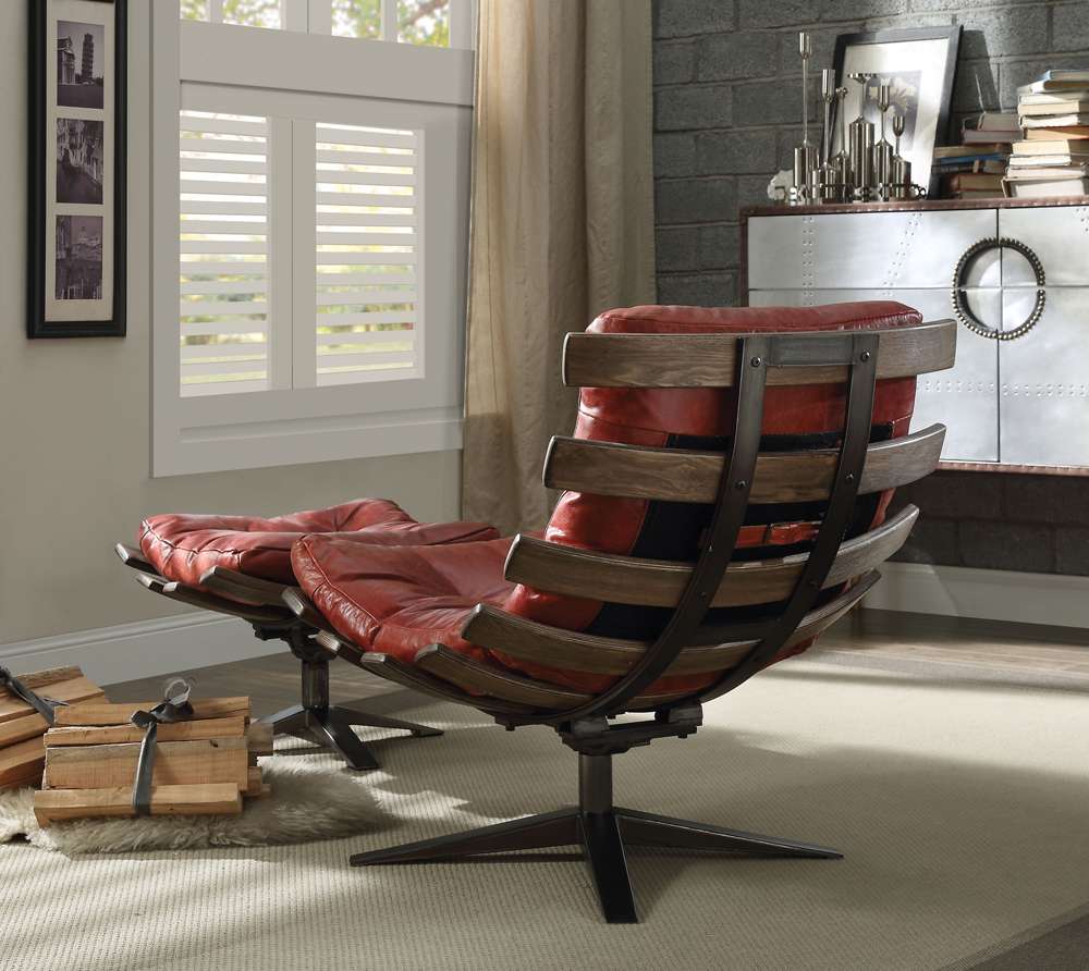 ACME Furniture - Gandy Chair & Ottoman - 59531 view 5