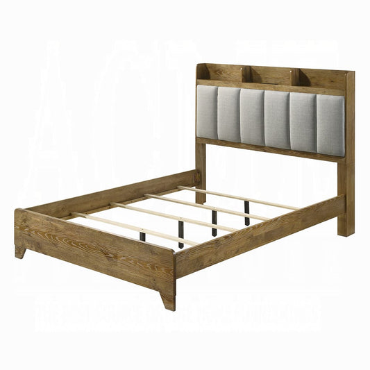 ACME Furniture - Garcia - Eastern King Bed w/USB - Light Aspen Brown - BD04861EK view 1