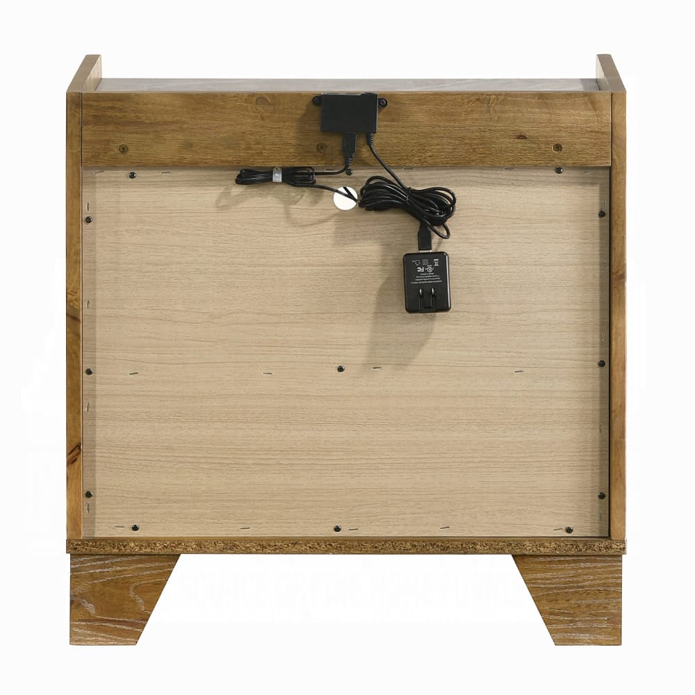 ACME Furniture - Garcia - Nightstand w/LED - Light Aspen Brown - BD04863 view 4