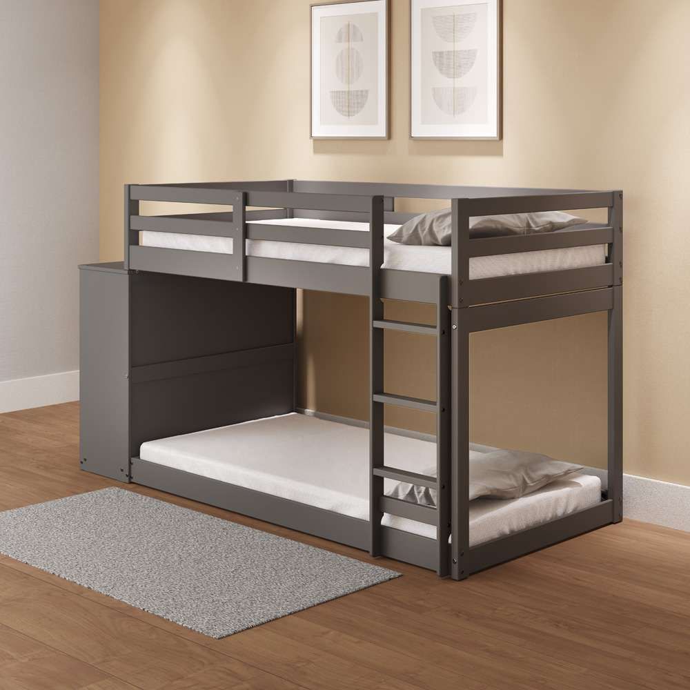 ACME Furniture - Gaston Twin/Twin Bunk Bed w/4 Drawers & 3 Compartments - Gray - BD01372 view 6