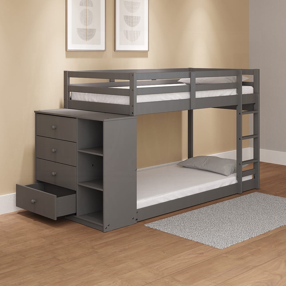 ACME Furniture - Gaston Twin/Twin Bunk Bed w/4 Drawers & 3 Compartments - Gray - BD01372 view 10