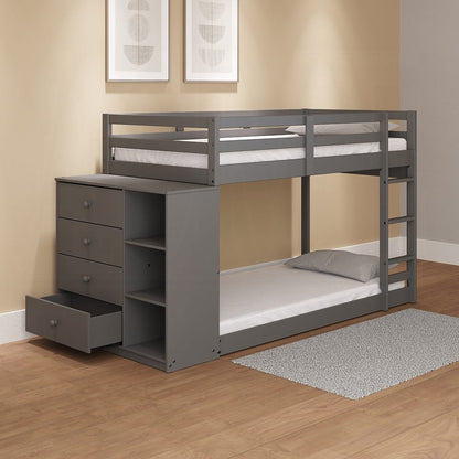 ACME Furniture - Gaston Twin/Twin Bunk Bed w/4 Drawers & 3 Compartments - Gray - BD01372 view 10