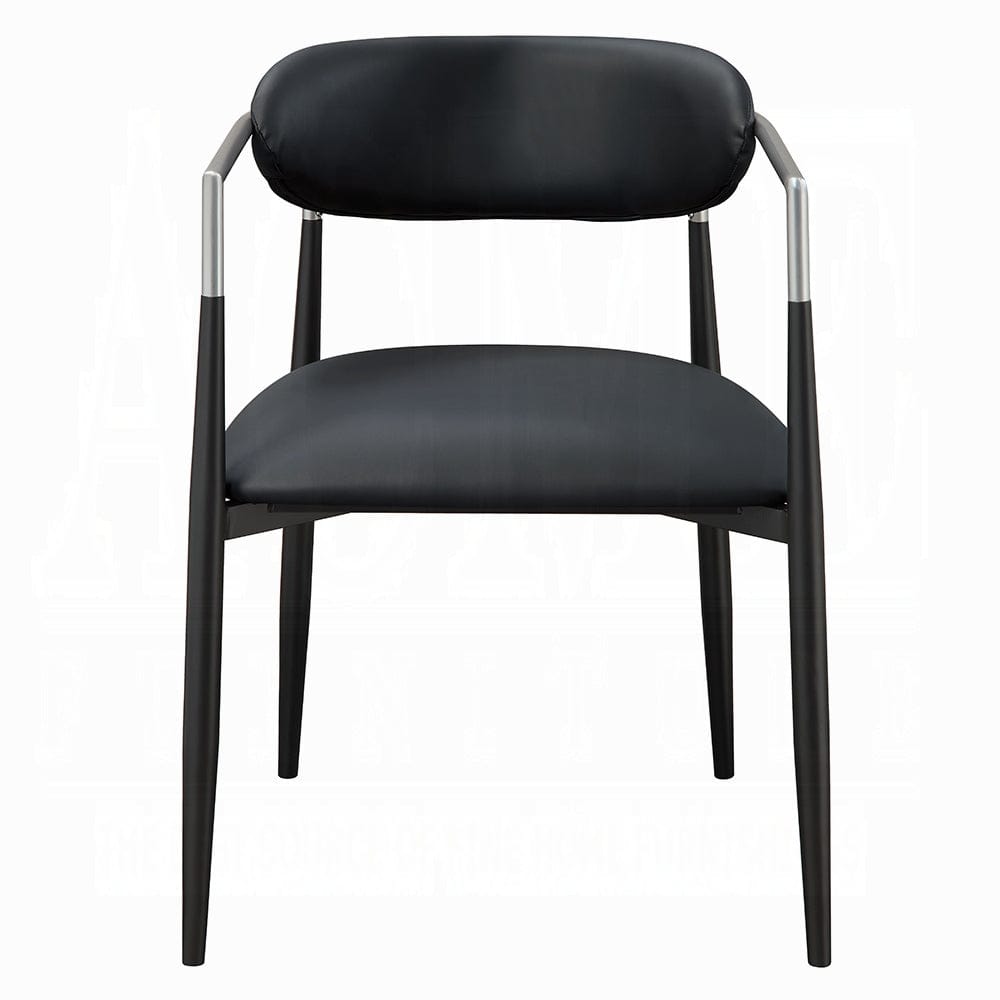 ACME Furniture - Gavan Arm Chair (Set of 2) - Black Synthetic Leather - DN03467 view 2