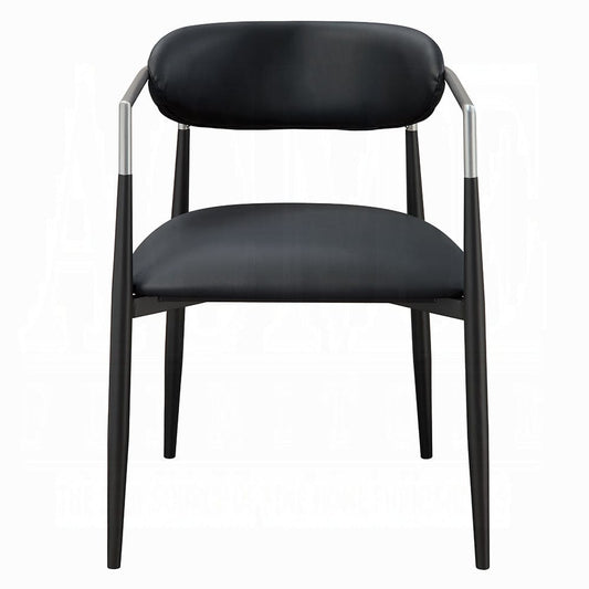 ACME Furniture - Gavan Arm Chair (Set of 2) - Black Synthetic Leather - DN03467 view 2