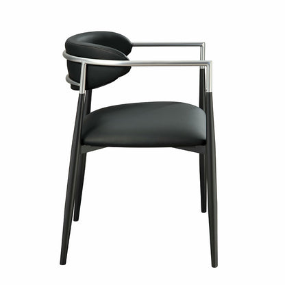 ACME Furniture - Gavan Arm Chair (Set of 2) - Black Synthetic Leather - DN03467 view 3