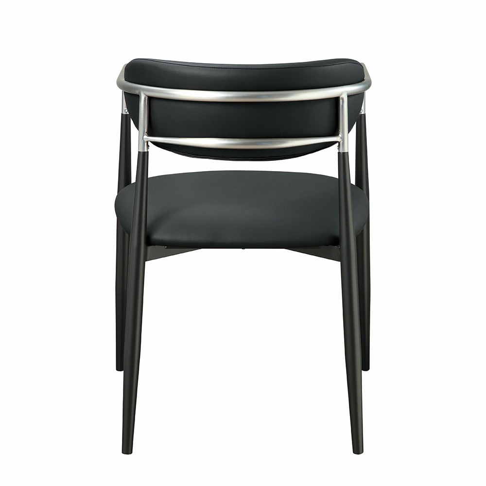 ACME Furniture - Gavan Arm Chair (Set of 2) - Black Synthetic Leather - DN03467 view 4