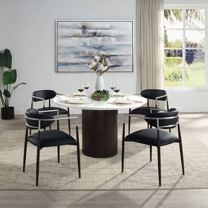 ACME Furniture - Gavan Arm Chair (Set of 2) - Black Synthetic Leather - DN03467 view 7