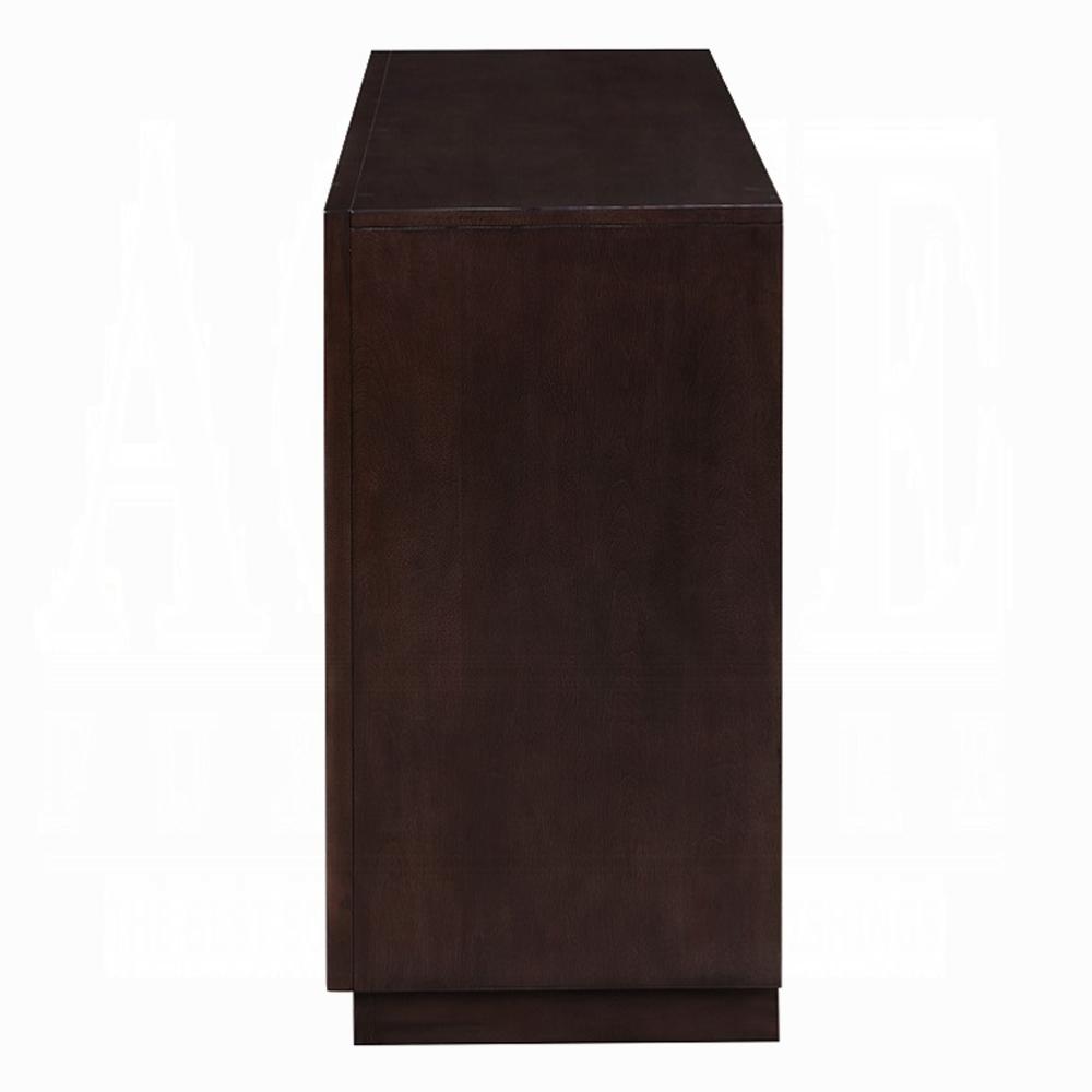 ACME Furniture - Geranio Console Cabinet - Metallic Silver & Walnut Finish - AC02502 veiw 3