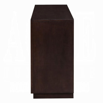ACME Furniture - Geranio Console Cabinet - Metallic Silver & Walnut Finish - AC02502 veiw 3
