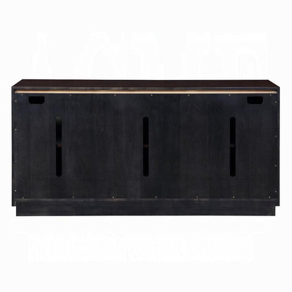 ACME Furniture - Geranio Console Cabinet - Metallic Silver & Walnut Finish - AC02502 veiw 4