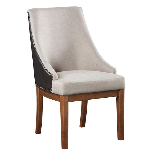 ACME Furniture - Gilsea - Side Chair (Set of 2) - Fabric, Brown Synthetic Leather & Brown  - DN04396 view 1