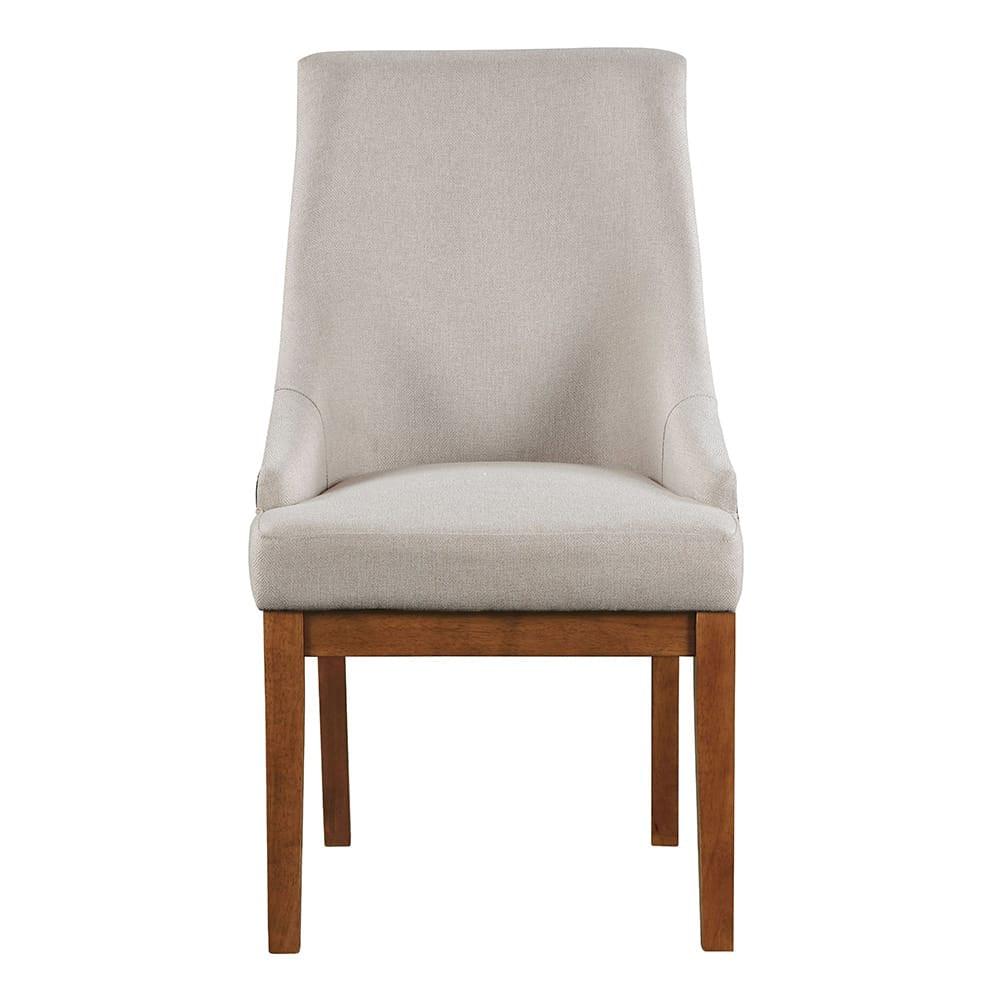 ACME Furniture - Gilsea - Side Chair (Set of 2) - Fabric, Brown Synthetic Leather & Brown  - DN04396 view 2