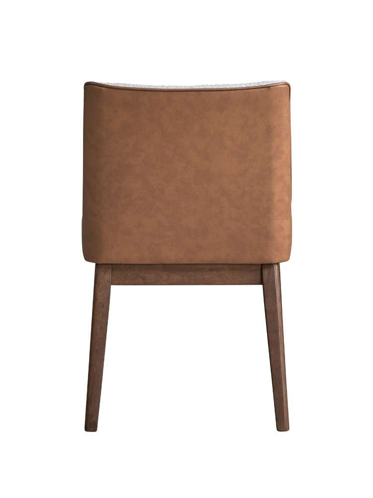 ACME Furniture - Ginny Side Chair (Set of 2) - White Boucle - Brown Velvet & Walnut - DN02308 view 4