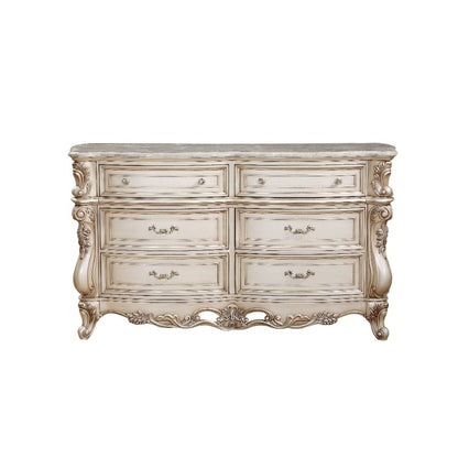 ACME Furniture - Gorsedd - Dresser - Natural Marble Top & Golden Ivory  - 27445A view 2
