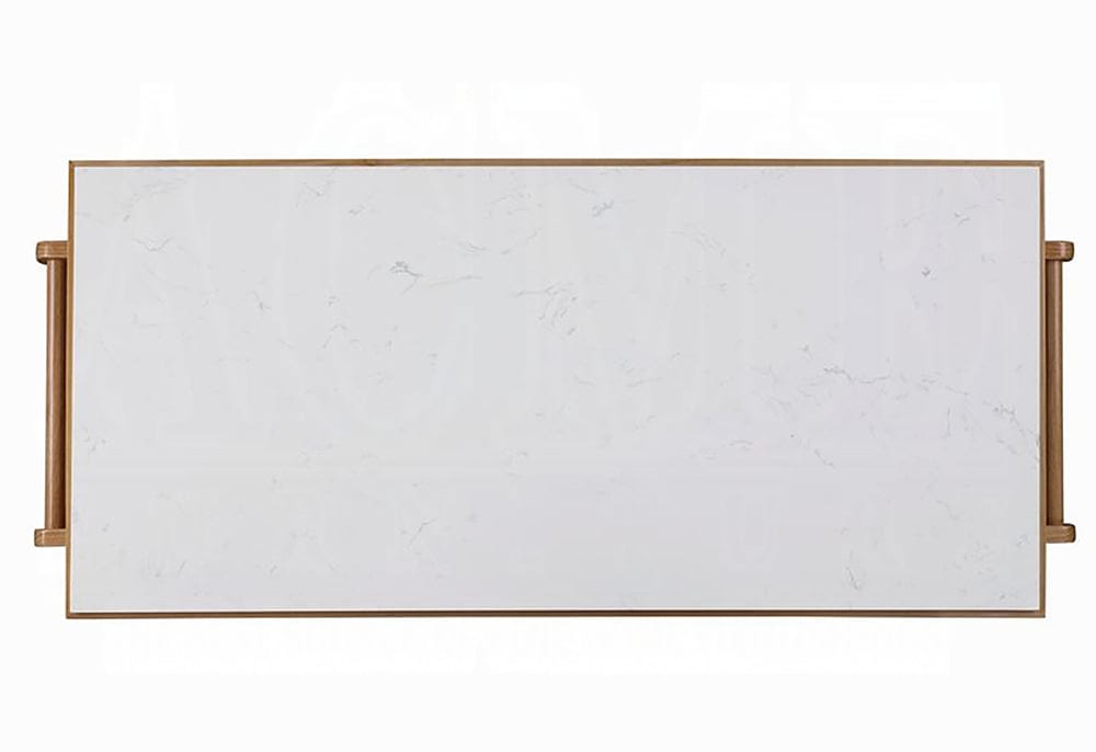 ACME Furniture - Grovaam Kitchen Island - Marble Top & Natural - AC00188 view 4