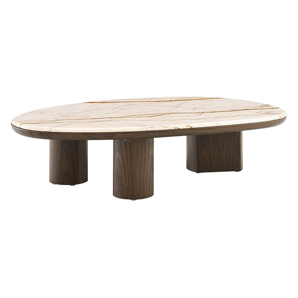ACME Furniture - Haidar - Coffee Table w/Natural Marble - Natural Marble & Brown - LV04565 view 1