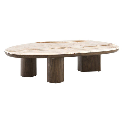 ACME Furniture - Haidar - Coffee Table w/Natural Marble - Natural Marble & Brown - LV04565 view 1