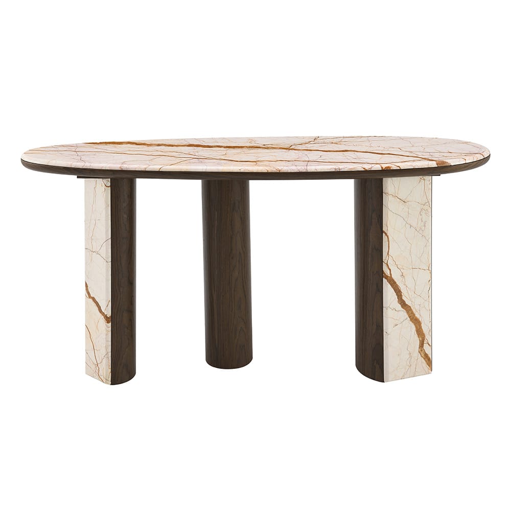 ACME Furniture - Haidar - Console Table W/Marble Top - Natural Marble & Brown - AC04567 view 2