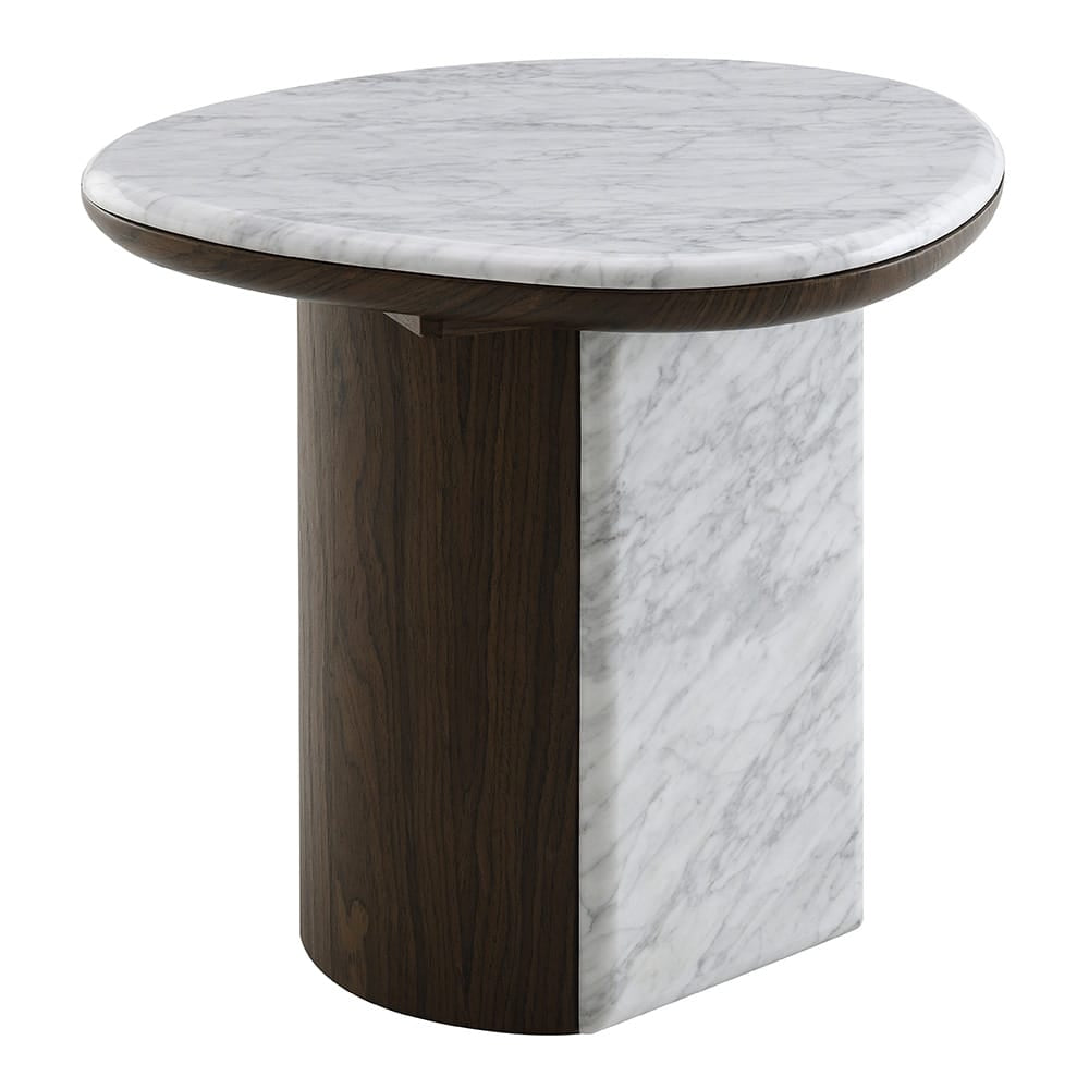 ACME Furniture - Haidar - End Table w/Natural Marble - Natural Marble & Brown - LV04566 view 1