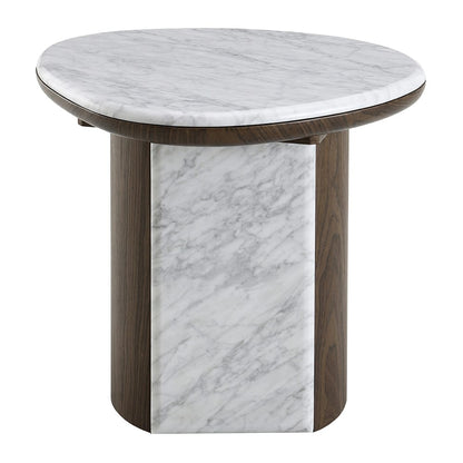 ACME Furniture - Haidar - End Table w/Natural Marble - Natural Marble & Brown - LV04566 view 2