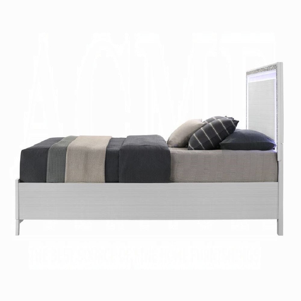 ACME Furniture - Haiden Eastern King Bed w/Storage - LED & White - BD01742EK view 3