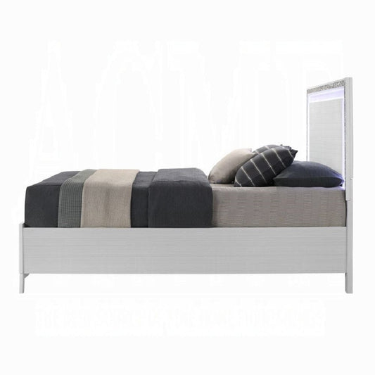 ACME Furniture - Haiden Eastern King Bed w/Storage - LED & White - BD01742EK view 3