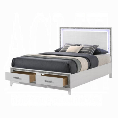 ACME Furniture - Haiden Eastern King Bed w/Storage - LED & White - BD01742EK view 5