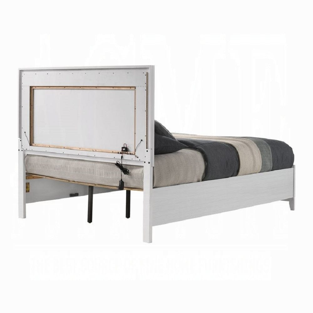 ACME Furniture - Haiden Eastern King Bed w/Storage - LED & White - BD01742EK view 6