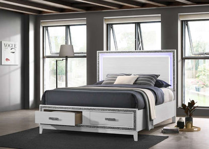 ACME Furniture - Haiden Queen Bed w/Storage - LED & White - BD01425Q veiw 1