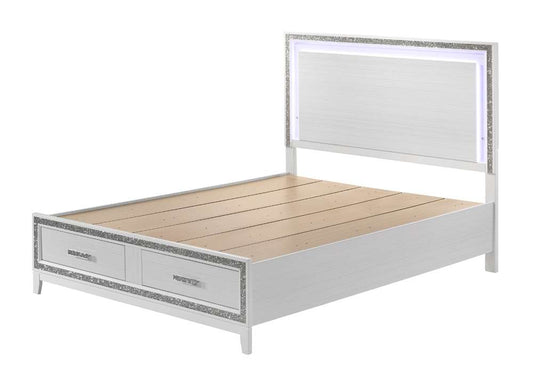 ACME Furniture - Haiden Queen Bed w/Storage - LED & White - BD01425Q veiw 2